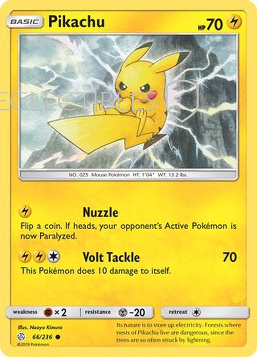 Pokemon Cosmic Eclipse 066/236 Pikachu  Reverse Holo