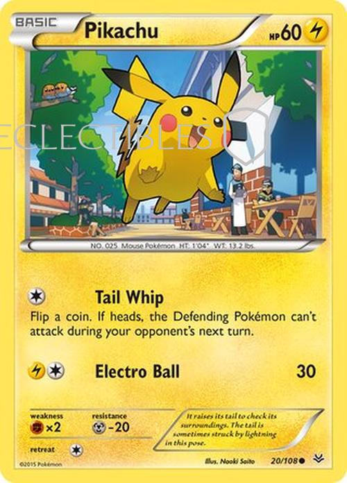 Pokemon Roaring Skies 020/108 Pikachu Reverse Holo