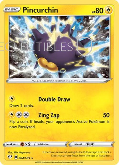 Pokemon Darkness Ablaze 064/189 Pincurchin Holo
