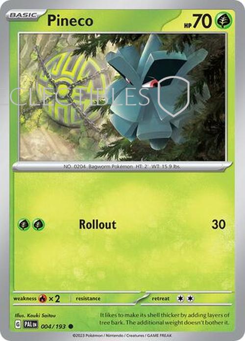 Pokemon Paldea Evolved  004/193 Pineco  Reverse Holo