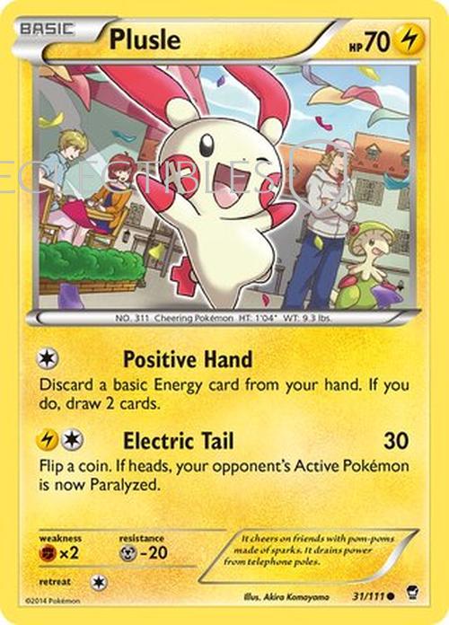 Pokemon Furious Fists 031/111 Plusle  Reverse Holo