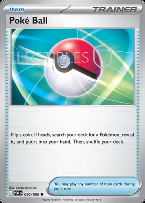 Pokemon Perfect Order 080/88 Poke Ball  Reverse Holo