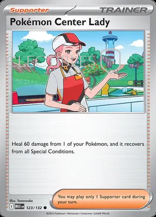 Pokemon Mega Evolutions 123/132 Pokemon Center Lady  Reverse Holo