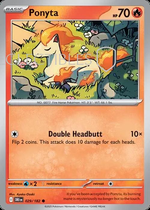 Pokemon Destined Rivals 029/182 Ponyta  Reverse Holo