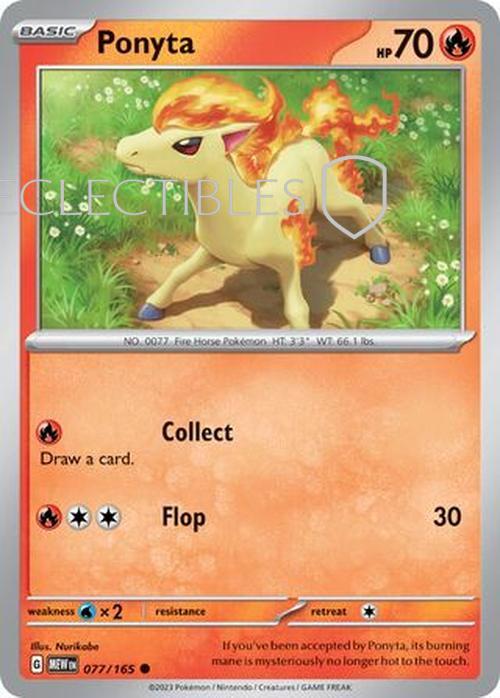 Pokemon Scarlet & Violet 151 077/165 Ponyta  Reverse Holo