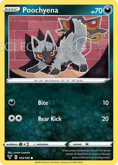 Pokemon Vivid Voltage 103/185 Poochyena Reverse Holo