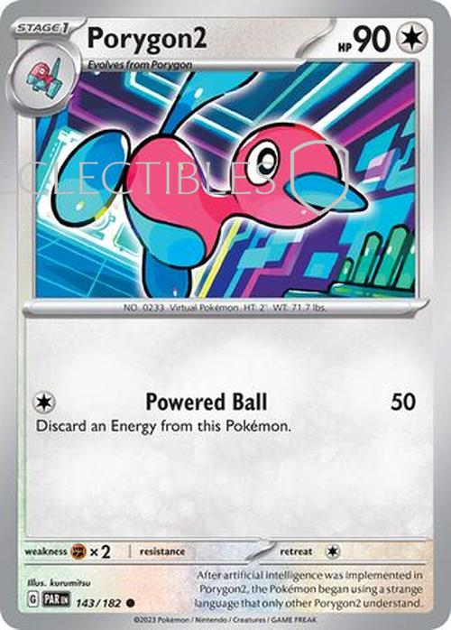 Pokemon Paradox Rift 143/182 Porygon2  Reverse Holo
