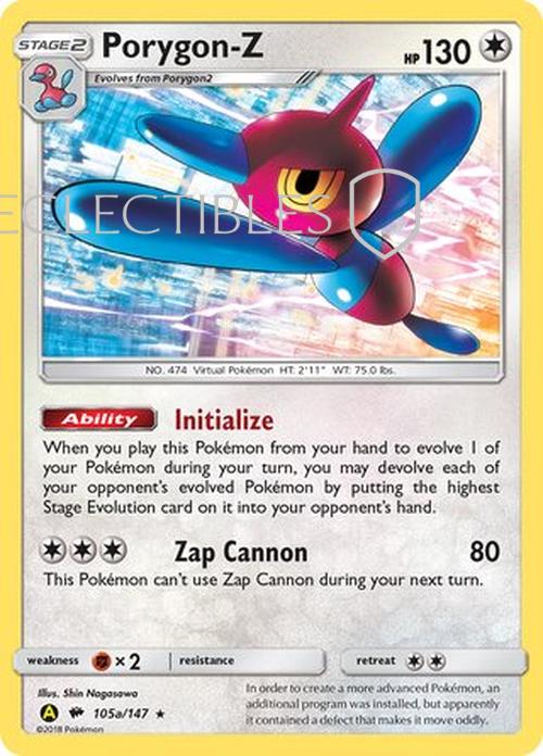 Pokemon Burning Shadows 105/147 PorygonZ Reverse Holo