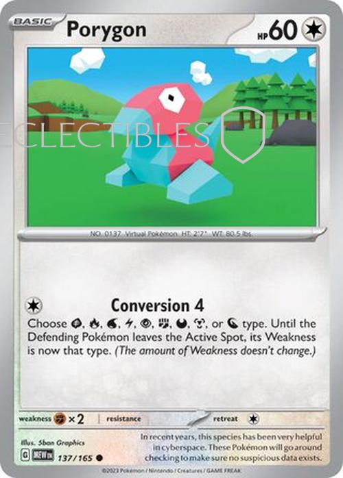 Pokemon Scarlet & Violet 151 137/165 Porygon  Reverse Holo