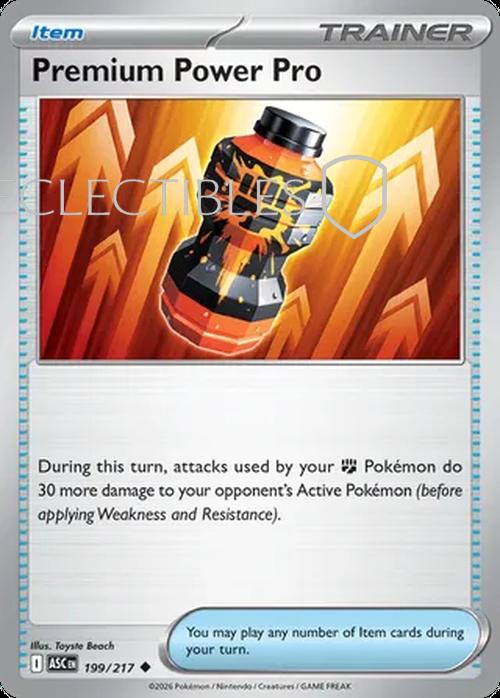 Pokemon Ascended Heroes 199/217 Premium Power Pro  Reverse Holo