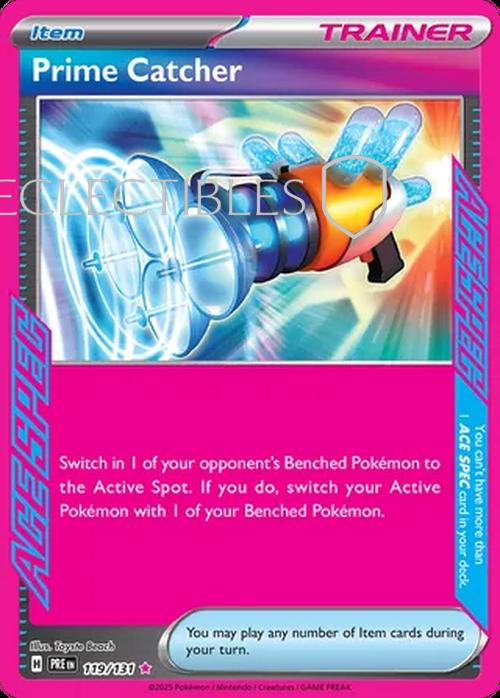 Pokemon Prismatic Evolutions 119/131 Prime Catcher Ace Spec