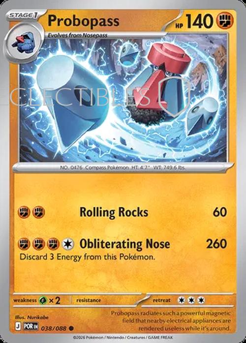 Pokemon Perfect Order 038/88 Probopass  Reverse Holo