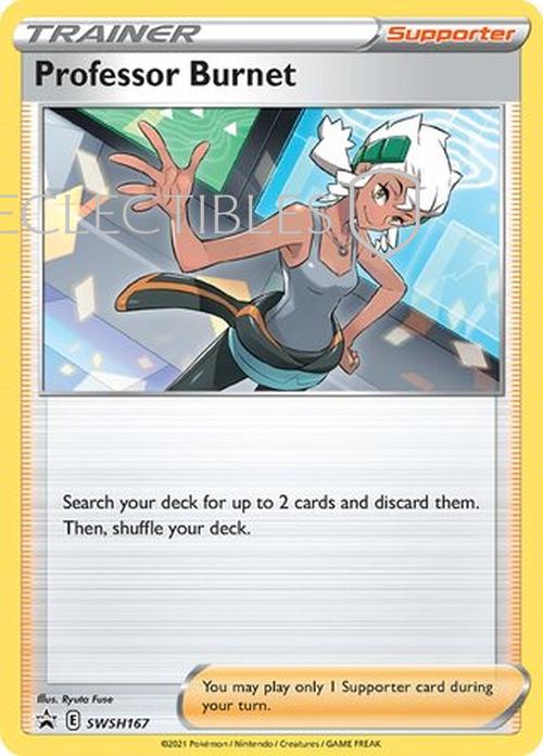 Pokemon SWSH Black Star Promos SWSH 167 Professor Burnet