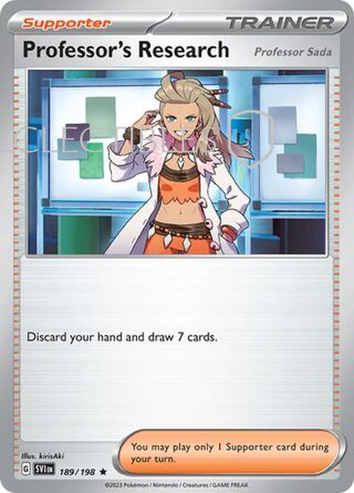 Pokemon Scarlet & Violet 189/198 Professor's Research Reverse Holo