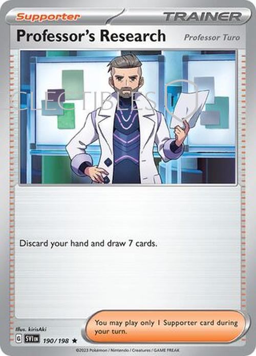 Pokemon Scarlet & Violet 190/198 Professor's Research Reverse Holo