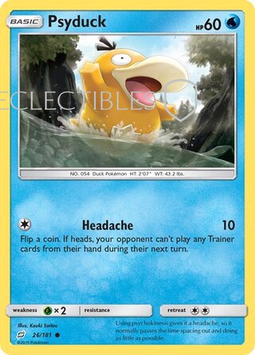 Pokemon Team up 026/181 Psyduck Reverse Holo