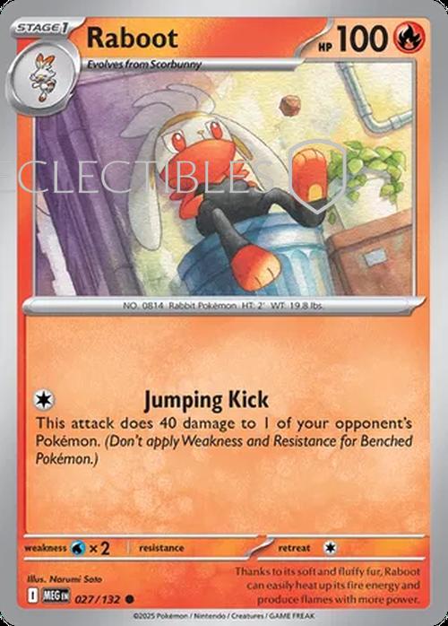 Pokemon Mega Evolutions 027/132 Raboot  Reverse Holo