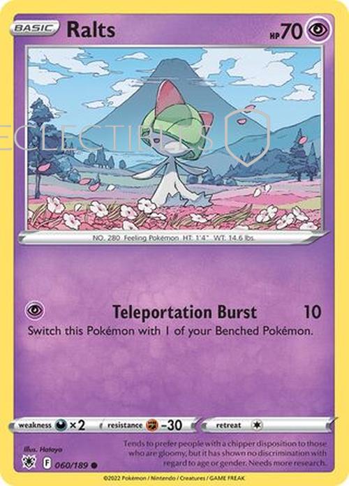 Pokemon Astral Radiance 060/189 Ralts  Reverse Holo