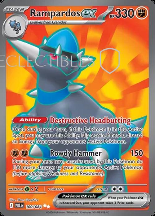 Pokemon pitch black 100/84 Rampardos ex