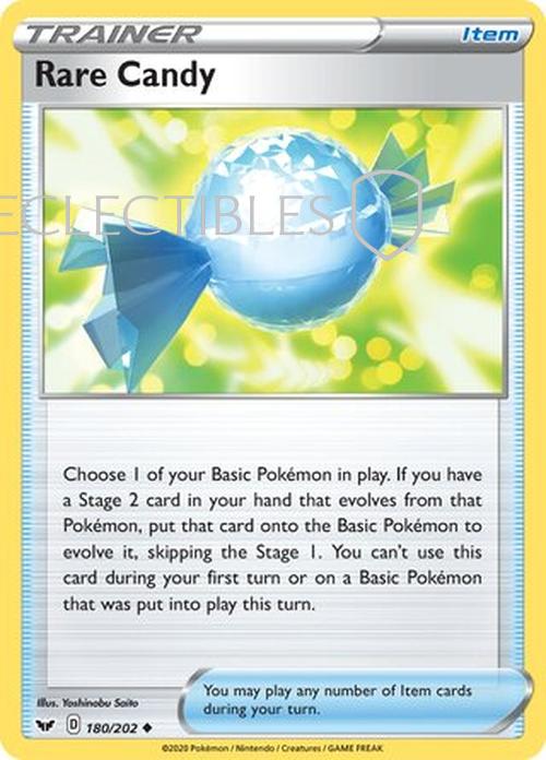 Pokemon Sword & Shield 180/202 Rare Candy  Reverse Holo