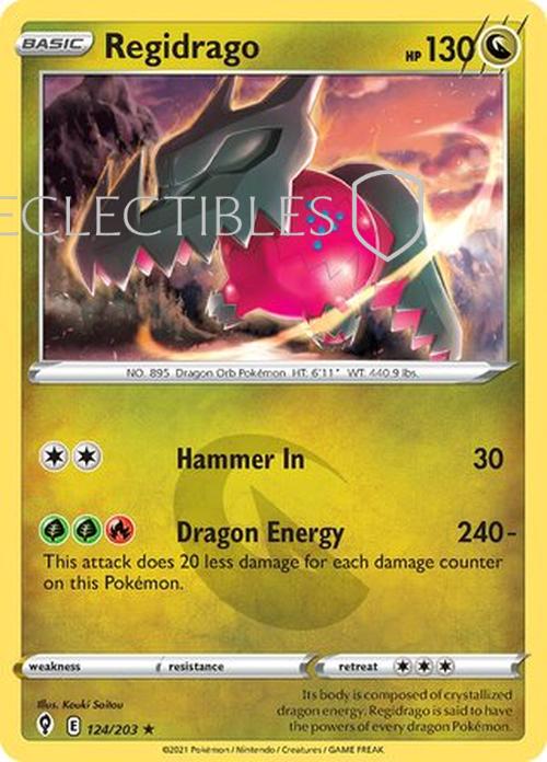 Pokemon Evolving Skies 124/203 Regidrago Holo