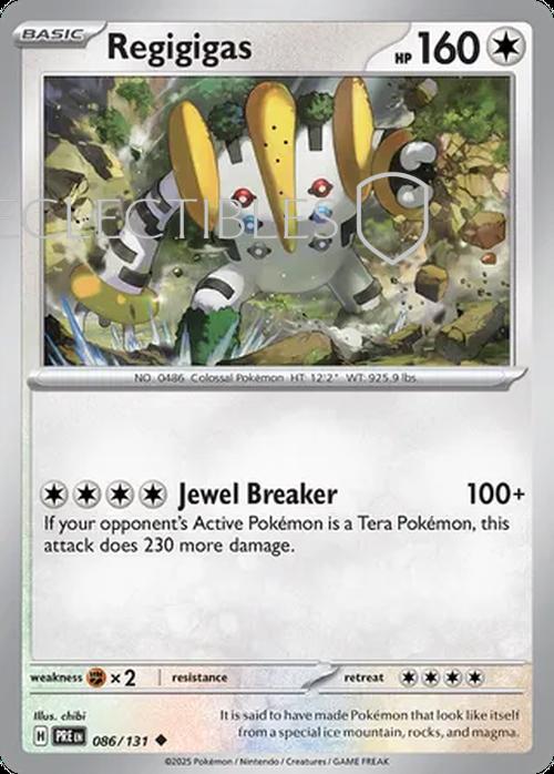 Pokemon Prismatic Evolutions 086/131 Regigigas Reverse Holo