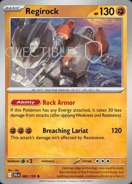 Pokemon Journey Together 082/159 Regirock Holo