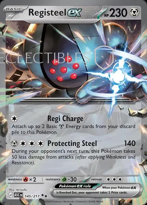 Pokemon Ascended Heroes 145/217 Registeel ex