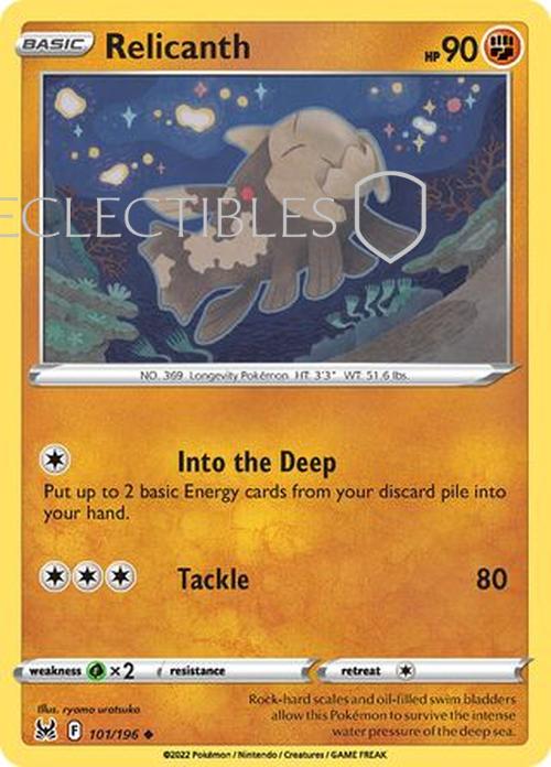 Pokemon Lost Origin 101/196 Relicanth  Reverse Holo