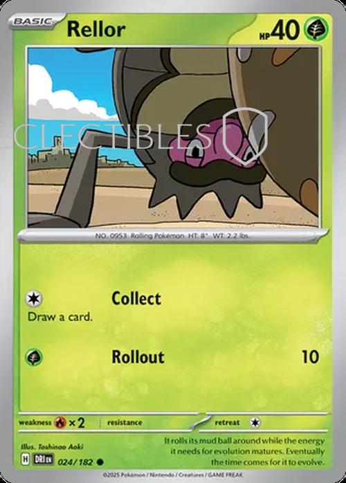 Pokemon Destined Rivals 024/182 Rellor  Reverse Holo