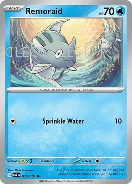 Pokemon Paradox Rift 033/182 Remoraid  Reverse Holo