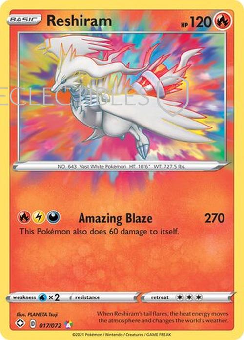 Pokemon Shining Fates 017/072 Reshiram Holo