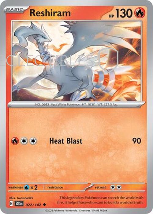 Pokemon Stellar Crown 022/142 Reshiram  Reverse Holo