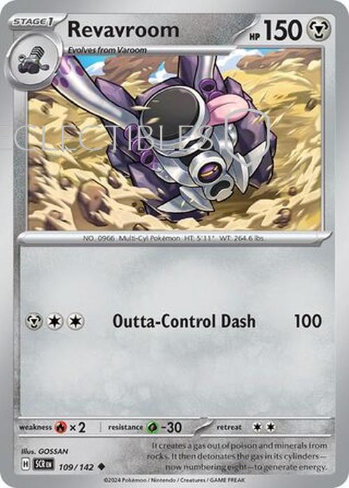 Pokemon Stellar Crown 109/142 Revavroom  Reverse Holo