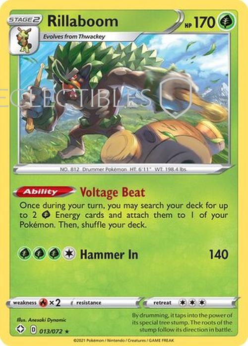 Pokemon Shining Fates 013/072 Rillaboom Holo