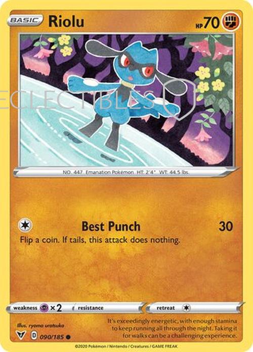 Pokemon Vivid Voltage 090/185 Riolu Reverse Holo