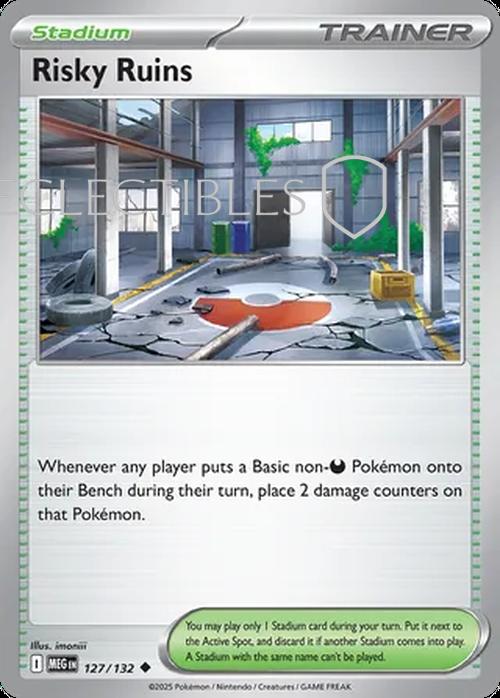 Pokemon Mega Evolutions 127/132 Risky Ruins  Reverse Holo