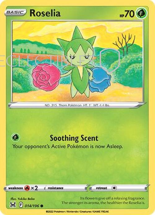 Pokemon Lost Origin 014/196 Roselia  Reverse Holo