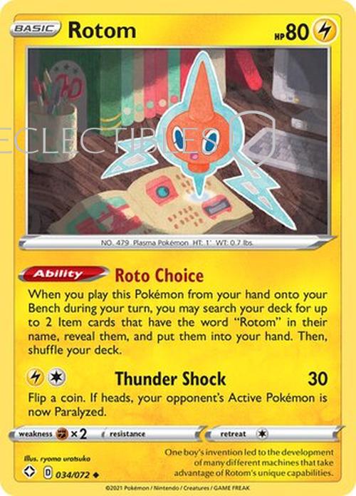 Pokemon Shining Fates 034/072 Rotom  Reverse Holo