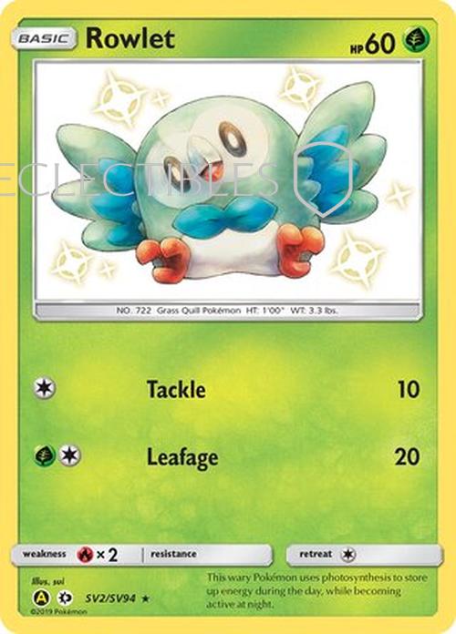 Pokemon Hidden Fates SV 02/94 Rowlet