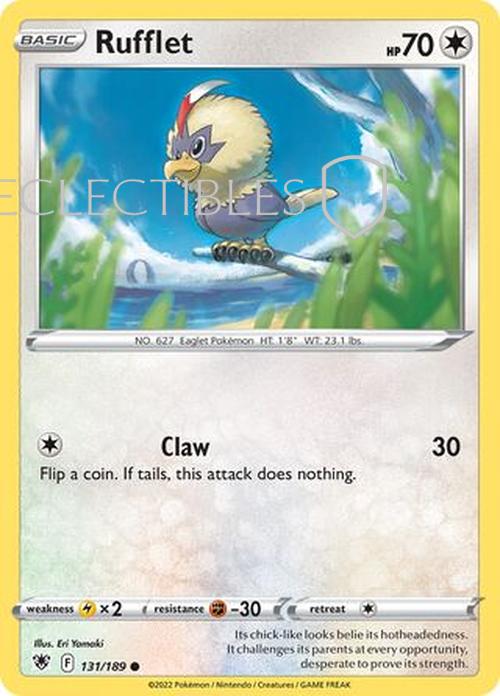 Pokemon Astral Radiance 131/189 Rufflet  Reverse Holo