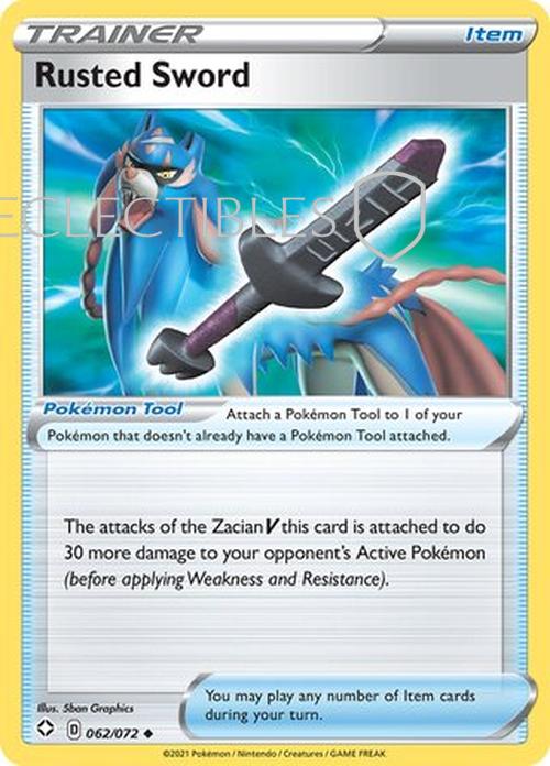 Pokemon Shining Fates 062/072 Rusted Sword  Reverse Holo