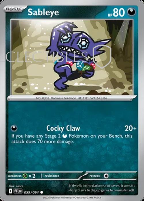 Pokemon Phantasmal Flames 059/094 Sableye  Reverse Holo