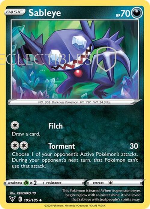Pokemon Vivid Voltage 105/185 Sableye Reverse Holo