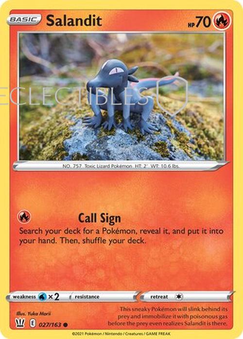 Pokemon Battle Styles 027/163 Salandit  Reverse Holo