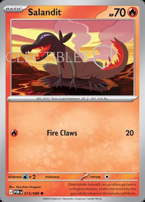 Pokemon Perfect Order 015/88 Salandit  Reverse Holo