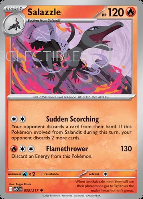 Pokemon Ascended Heroes 035/217 Salazzle  Reverse Holo