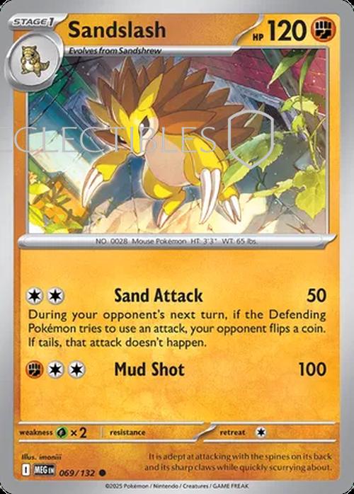 Pokemon Mega Evolutions 069/132 Sandslash  Reverse Holo