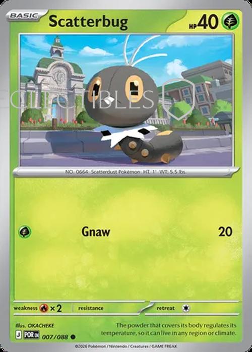 Pokemon Perfect Order 007/88 Scatterbug  Reverse Holo