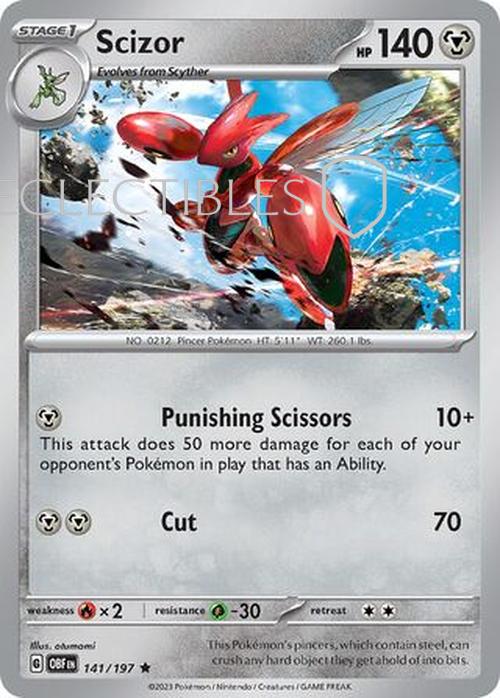 Pokemon Obsidian Flame 141/197 Scizor Holo